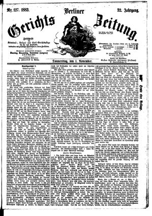 Berliner Gerichts-Zeitung on Nov 1, 1883