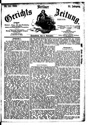 Berliner Gerichts-Zeitung vom 03.11.1883