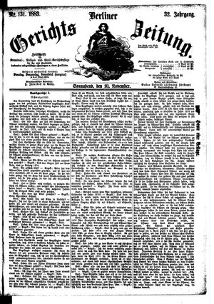 Berliner Gerichts-Zeitung on Nov 10, 1883