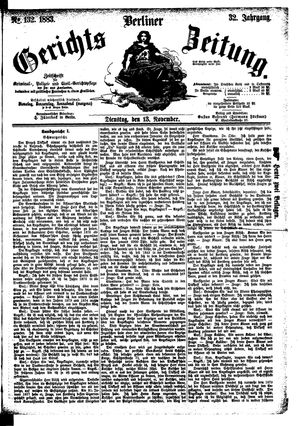 Berliner Gerichts-Zeitung vom 13.11.1883