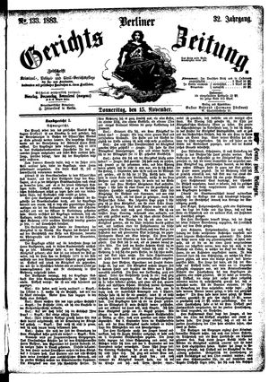 Berliner Gerichts-Zeitung vom 15.11.1883