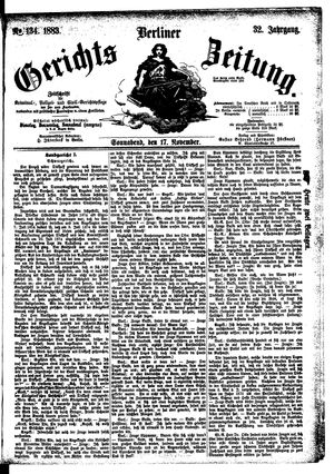Berliner Gerichts-Zeitung vom 17.11.1883