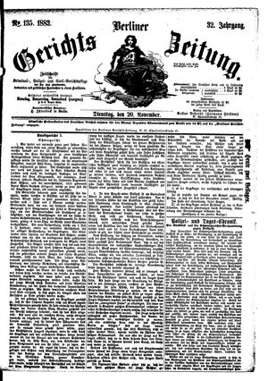 Berliner Gerichts-Zeitung vom 20.11.1883
