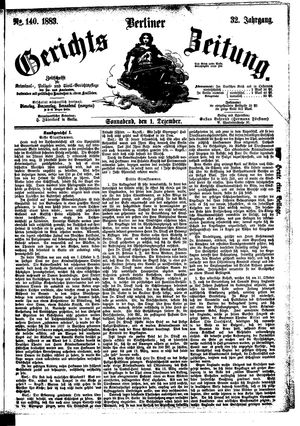 Berliner Gerichts-Zeitung on Dec 1, 1883