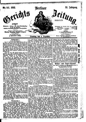 Berliner Gerichts-Zeitung vom 04.12.1883