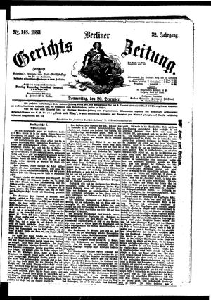 Berliner Gerichts-Zeitung on Dec 20, 1883