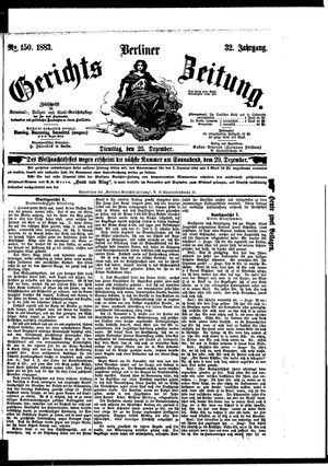 Berliner Gerichts-Zeitung vom 25.12.1883
