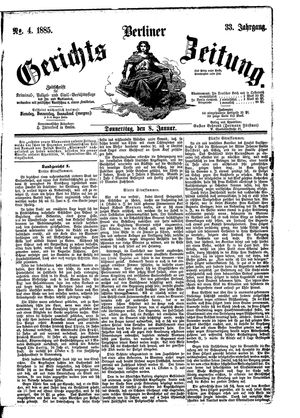 Berliner Gerichts-Zeitung vom 08.01.1885