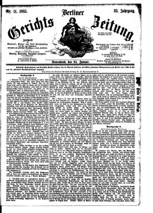 Berliner Gerichts-Zeitung on Jan 24, 1885