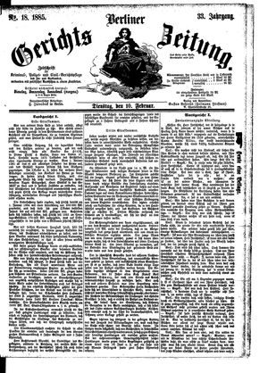 Berliner Gerichts-Zeitung vom 10.02.1885