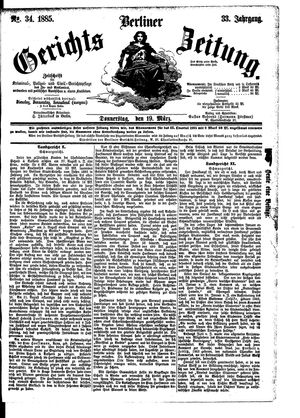Berliner Gerichts-Zeitung vom 19.03.1885