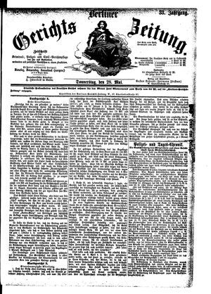 Berliner Gerichts-Zeitung on May 28, 1885