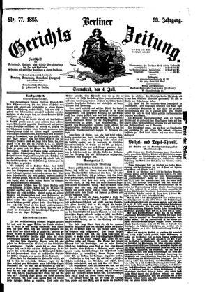 Berliner Gerichts-Zeitung on Jul 4, 1885