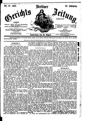 Berliner Gerichts-Zeitung vom 20.08.1885