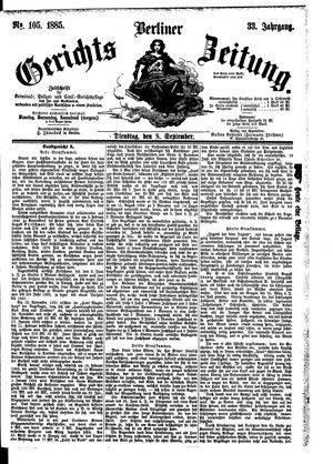 Berliner Gerichts-Zeitung vom 08.09.1885