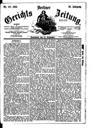Berliner Gerichts-Zeitung vom 12.09.1885
