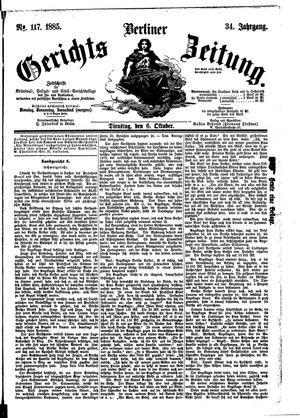 Berliner Gerichts-Zeitung vom 06.10.1885