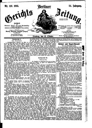 Berliner Gerichts-Zeitung vom 13.10.1885