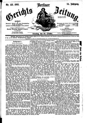 Berliner Gerichts-Zeitung vom 20.10.1885