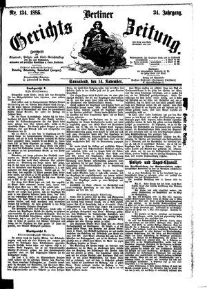 Berliner Gerichts-Zeitung vom 14.11.1885