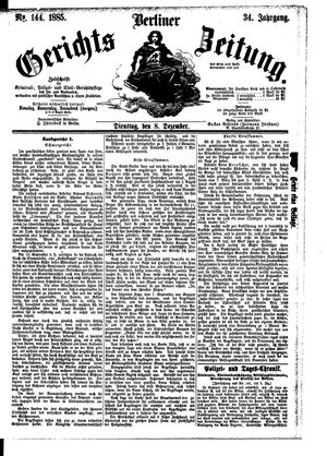 Berliner Gerichts-Zeitung vom 08.12.1885