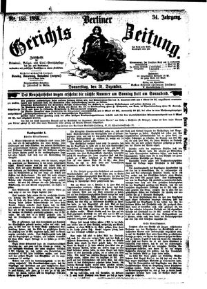 Berliner Gerichts-Zeitung vom 31.12.1885