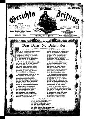 Berliner Gerichts-Zeitung on Jan 3, 1886