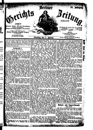 Berliner Gerichts-Zeitung on Jan 5, 1886