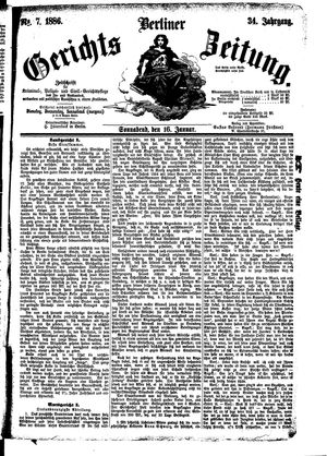 Berliner Gerichts-Zeitung vom 16.01.1886