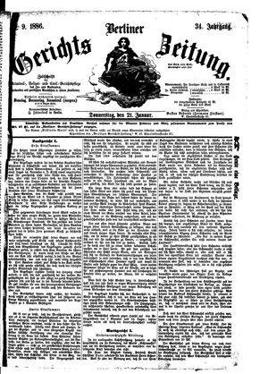 Berliner Gerichts-Zeitung vom 21.01.1886