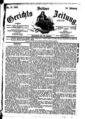 Berliner Gerichts-Zeitung vom 23.01.1886