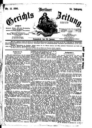Berliner Gerichts-Zeitung vom 30.01.1886
