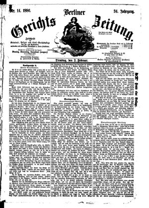 Berliner Gerichts-Zeitung on Feb 2, 1886