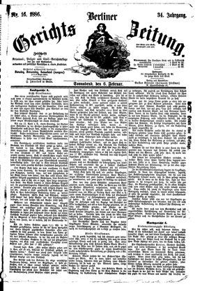 Berliner Gerichts-Zeitung vom 06.02.1886