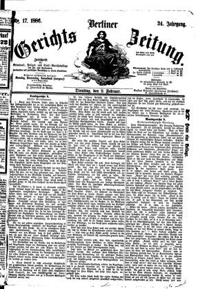 Berliner Gerichts-Zeitung vom 09.02.1886