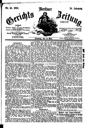 Berliner Gerichts-Zeitung on May 11, 1886