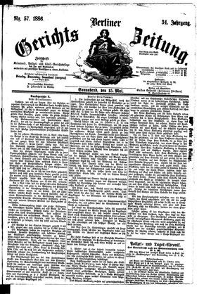 Berliner Gerichts-Zeitung vom 15.05.1886