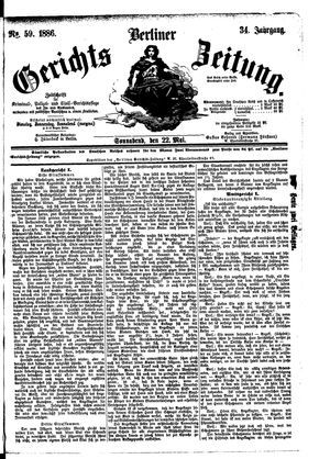 Berliner Gerichts-Zeitung vom 22.05.1886