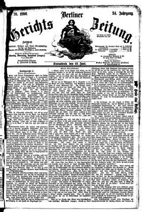 Berliner Gerichts-Zeitung vom 19.06.1886