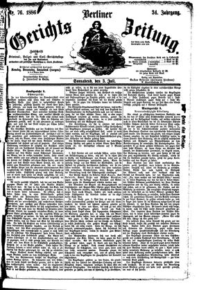 Berliner Gerichts-Zeitung vom 03.07.1886