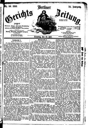 Berliner Gerichts-Zeitung vom 13.07.1886