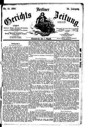 Berliner Gerichts-Zeitung vom 07.08.1886