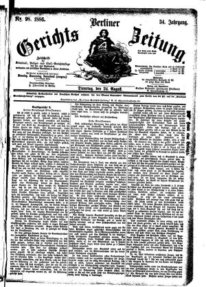 Berliner Gerichts-Zeitung on Aug 24, 1886