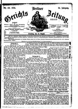 Berliner Gerichts-Zeitung vom 31.08.1886