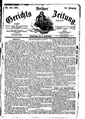Berliner Gerichts-Zeitung vom 02.09.1886