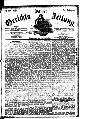 Berliner Gerichts-Zeitung vom 11.09.1886