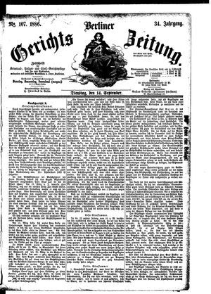 Berliner Gerichts-Zeitung vom 14.09.1886