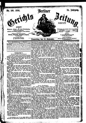 Berliner Gerichts-Zeitung vom 16.09.1886