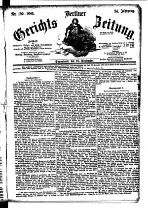 Berliner Gerichts-Zeitung vom 18.09.1886