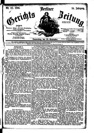Berliner Gerichts-Zeitung vom 23.09.1886